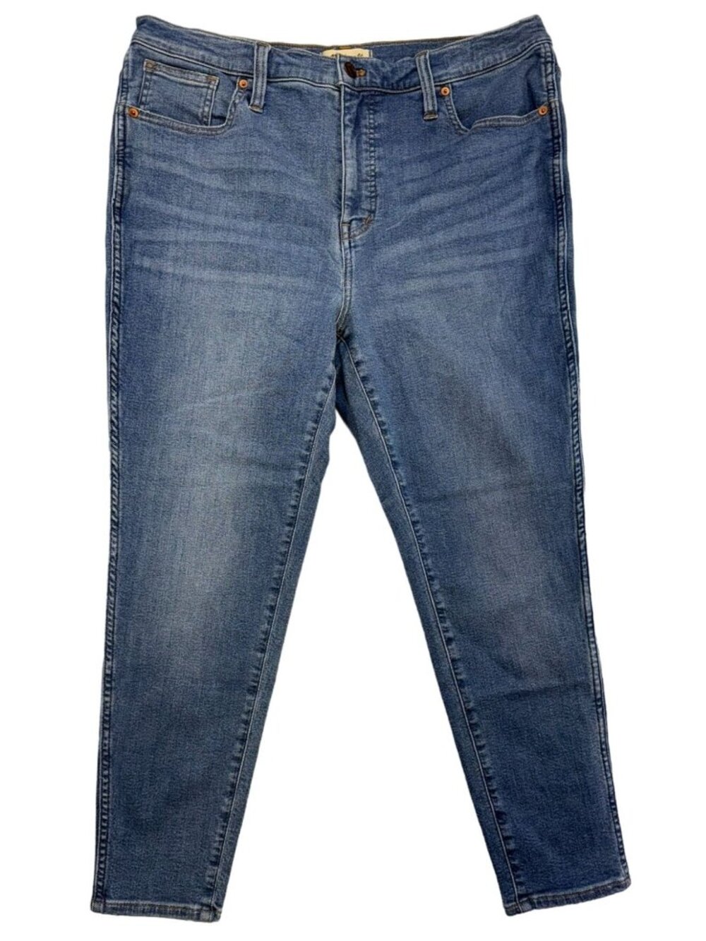 Madewell  Womens 10" High-Rise Skinny Crop Jeans Pants Size 32 Blue Denim
